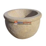 G682 Yellow Granite Flower Pot