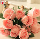 Real Touch Silk Rose for Home and Wedding Decor of Artificial Flower Craft