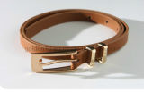 Fashion Ladies' PU Belt with 2 Alloy Loop