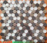 Glass Stone and Stainless Steel Mosaic Wall Decoration (KSL7735)