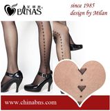 20d Heart-Shaped Thin Jacquard Spandex Tights/Pantyhose (6363)