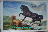 Oil Painting, Lion Oil Painting, Horse Oil Painting, Animal Oil Painting