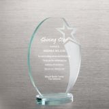Etched Oval Star Premium Jade Trophy (#78221)