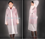 Fashion EVA Long Raincoat with Removable Hood