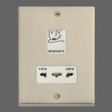 Wall Electrical Shaver Socket with White Insert