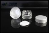 12ml Empty Cosmetic Glass Jar Silver Caps Glassware