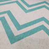Ikat Zigzag Printed Linen Upholstery Fabric