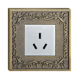 Wall Power Socket with Brass Faceplate (YX002 ACU)