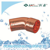 45 Degree Elbow (1 port is inside diameter, 1 port is outside diameter) Copper Fitting Pipe Fitting Air Conditioner Parts Refrigeration Parts Plumbing Parts