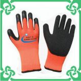 Latex Coated with Orange Looped Pile Gloves of Work Glove