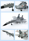 Metal Plane Model for J-15 Fighter Jet Model in Grey Color with Landing Gear and Stand in 1: 72 Scale