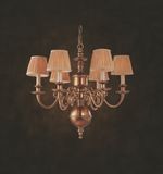 Modern Top Popular New Design Glass Copper Indoor Chandelier (N10033-6)