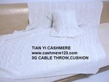 Cashmere Throw Cushion Big Cable