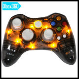 Wireless Transparent Gamepad Gamepad Game Controller Joystick for xBox360 with LED Light