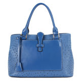 Embossed Faux Ostrich Leather Stylish Fashion Woman Handbag (MBNO030078)