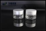 12ml Clear Cosmetic Glass Jar Silver Caps Glassware