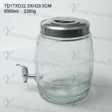 Glass Material Big Mason Jar Juice Dispenser Cooler