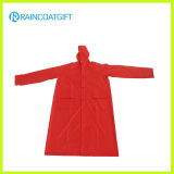 PVC Polyester PVC Men's Long Raincoat Rpp-028