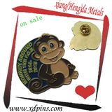 Custom Metal Gold Plated Monkey Badge