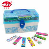 Blue Rectangular Plastic Storage Box Chewing Gum