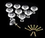 30mm Clear Crystal Glass Kitchen Cabinet Knobs and Handles