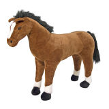 Soft Stuffed Plush Horse Toys Brown Horse Stuffed Toy Plush Standing Horse Toys