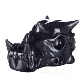 Natural Black Obsidian Carved Dragon Skull Carving #7y94, Crystal Healing