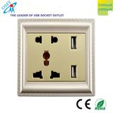 CE Approval 3 Years Guarantee 100000 Times Lifetime USB Wall Socket