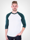 Men's Cotton Blend Jersey 3/4 Sleeve Basic T-Shirts
