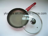 Kitchenware Aluminum Frying Pan with Unbreakable Glass Lid