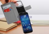 Universal Wallet Flip PU Leather Case for iPhone 4 5 ,Mobile Phone Cases Cover (CASE-22)