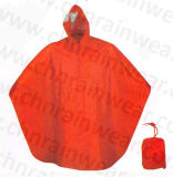 Polyester AC Coating Rain Poncho for Adult