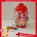Heart Bottle Fruit Bubble Gum with Star Tags, Chewing Gum