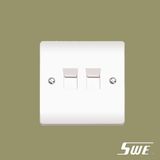 2 Gang Telephone Socket (V Range)