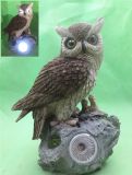 Polyresin Owl Solar Light Garden Decoration
