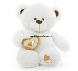 Siting White Stuffed Teddy Bears Toys