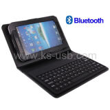 Bluetooth Keyboard Leather Case for Samsung Galaxy Tab 7 / P1000 (KTPC-0630)