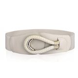 Fashion Braided Buckle PU Elastic Women Wide Belt (Blt0072890)