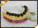 Mix Color Jade Beads Bracelet, Evil Eye Charm Bracelets, Fashionable Jewelry (LW019)