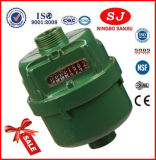 Volumetric Rotary Piston Brass Body Class C Water Meter Green Color (LXH-15A-40A)