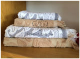 4-Piece 100% Cotton Yarn Dyed Fringed Jacquard Towel Set