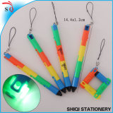 Cute Funny Colorful Folding LED Ball Pen with String