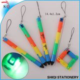 Cute Funny Colorful Folding LED Ball Pen with String