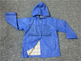 Custom Design Blue Color Children PU Rain Jacket