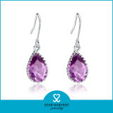Vogue Purple Silver Earring Jewellery with Cheap Price (E-0237)