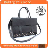 Elegant Rivet Women Leather Handbag