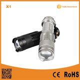 Mini 3W High Power Zoom Aluminum LED Torch (POPPAS- X1)