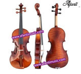 Hot! Solid Wood, Glossy Paint, Violin with Flamed Maple (AVL-006)