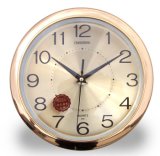 New Design High Quality Gold Plating Round Wall Clocks