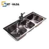 Big Size Three Bowl 304 Stainless Steel Kitchen Sink